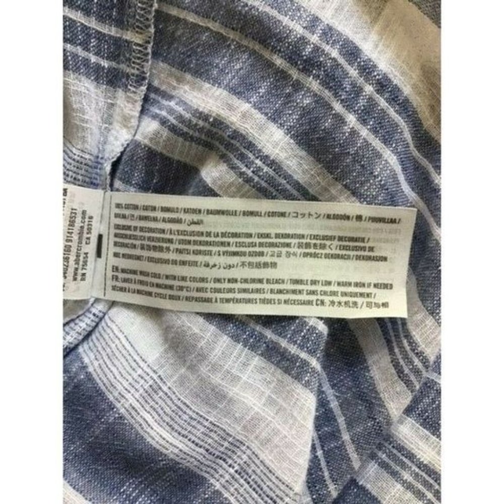 Hollister Women's Blouse Color  Blue/White Boho Size XS Long sleeve * - Picture 8 of 8